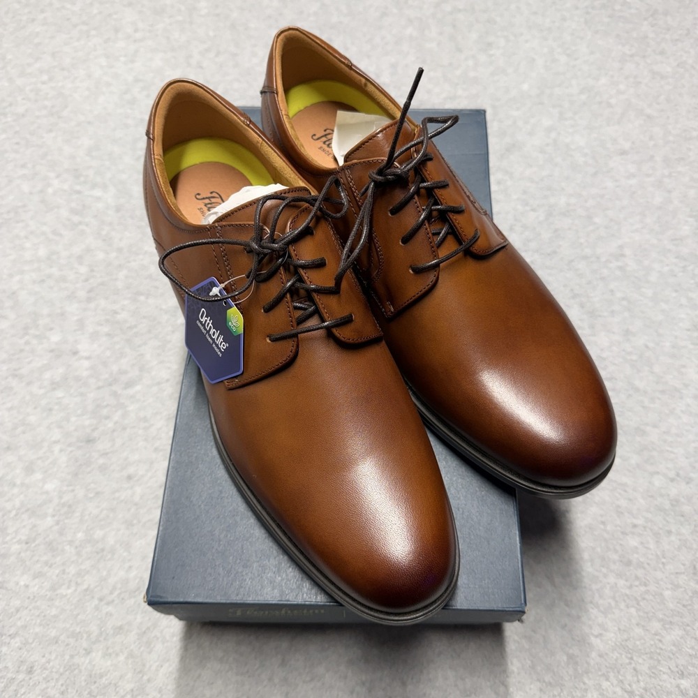 Florsheim Medfield Dress Oxford Shoes Mens 14 D Brown Cognac Leather Comfort